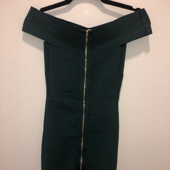 FN Beautiful Green Bandage Dress - Picture 4 of 4